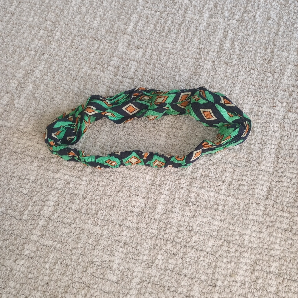Mint green printed boho chic head band - Picture 6 of 7